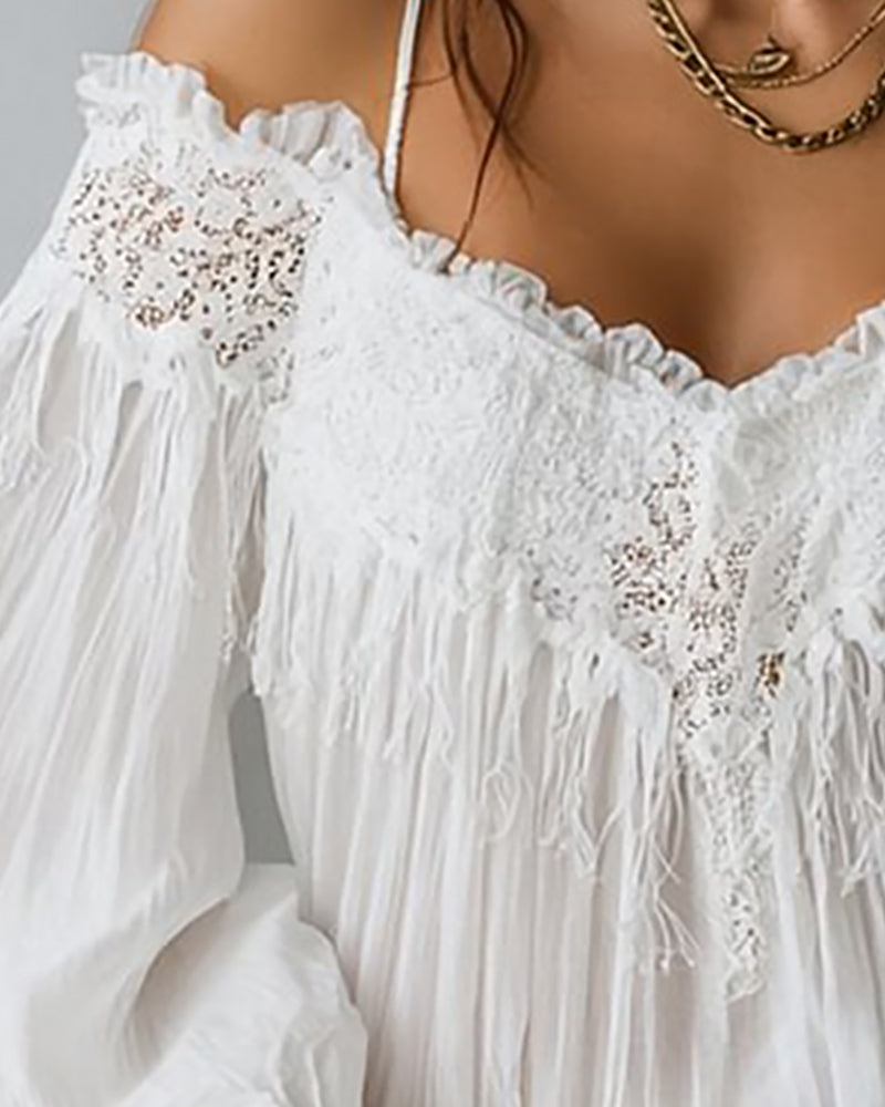 Top Dentelle Bohème Blanc