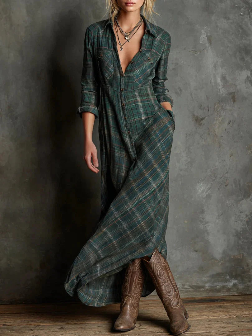 Robe Maxi Carreaux Valentina