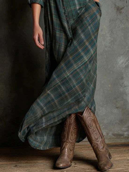 Robe Maxi Carreaux Valentina